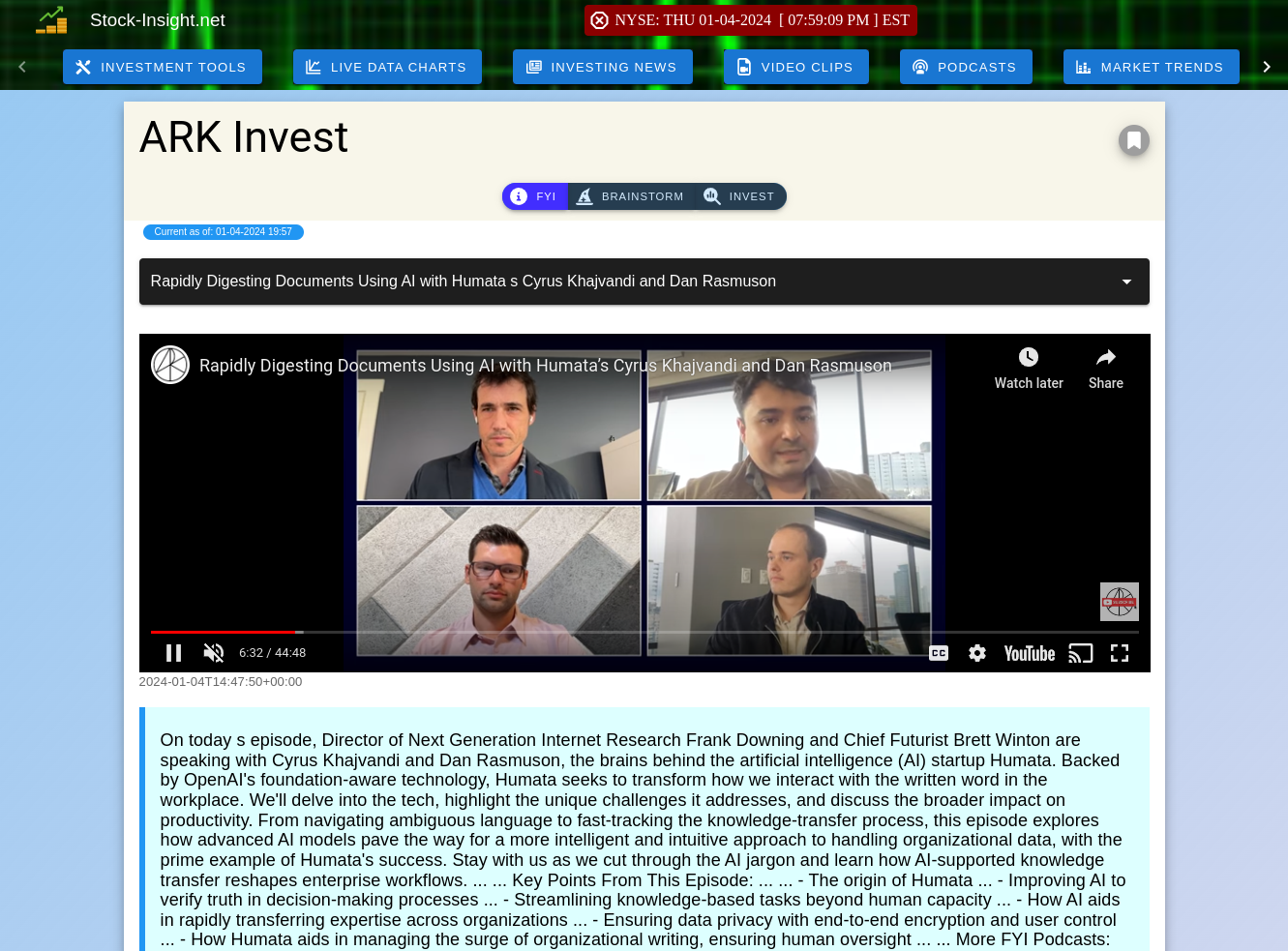 Latest Stock Market News & Advice From ARK Latest Market Analysis from ARK