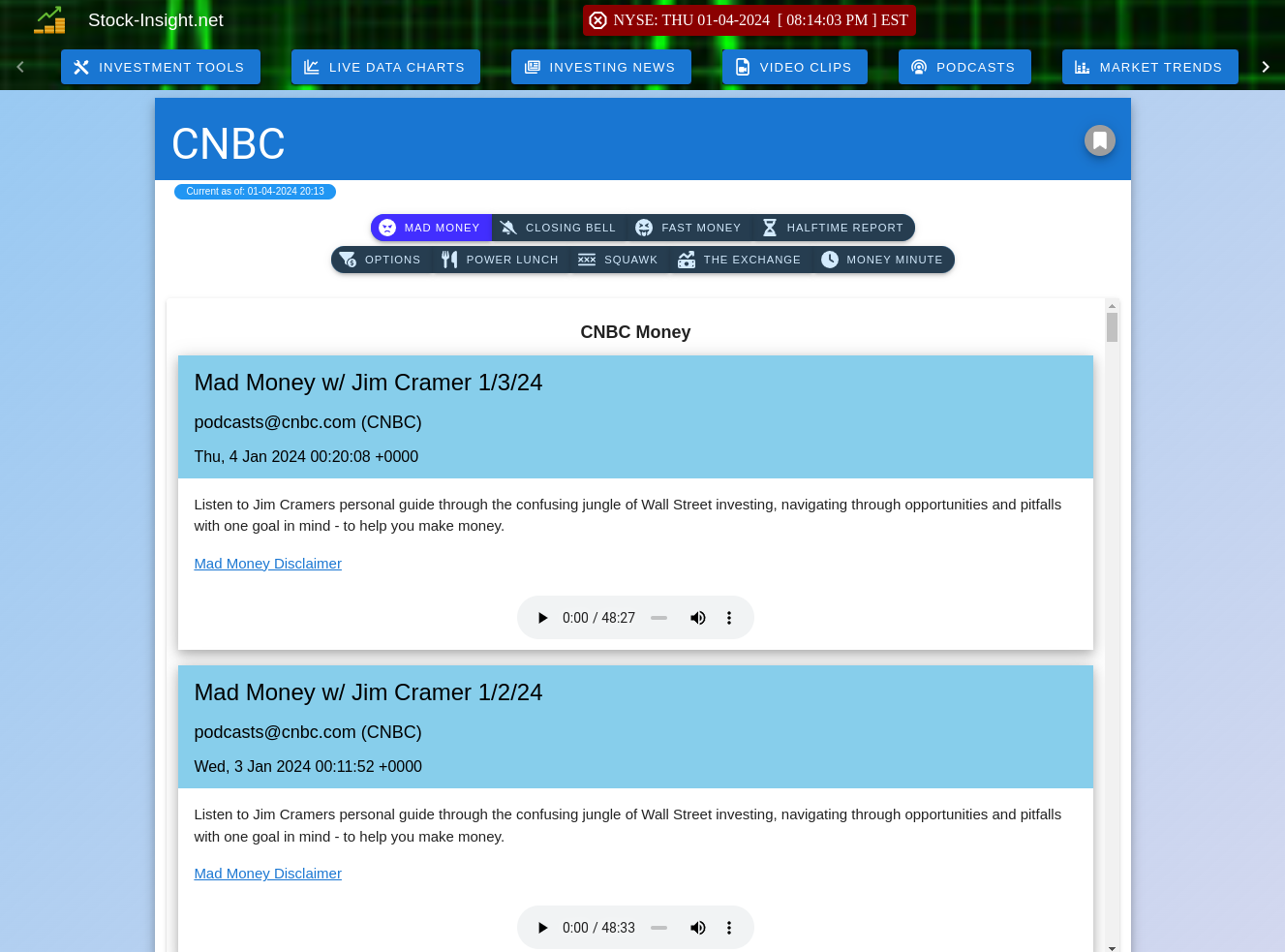 Latest Stock Market Podcasts From CNBC Latest CNBC Market Podcasts