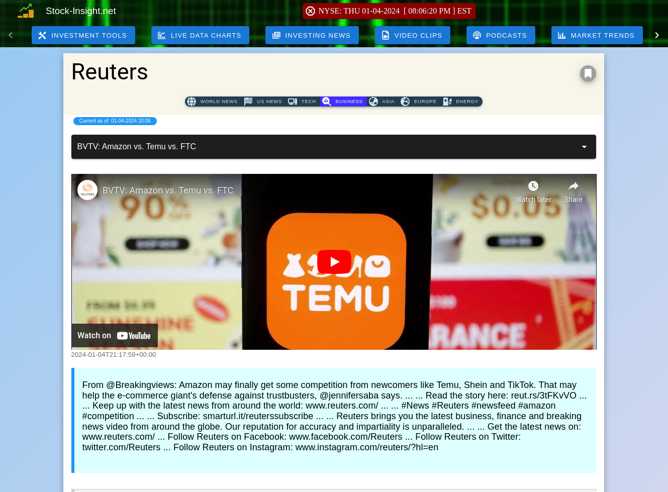 Latest Stock Market News From Reuters Latest Reuters News